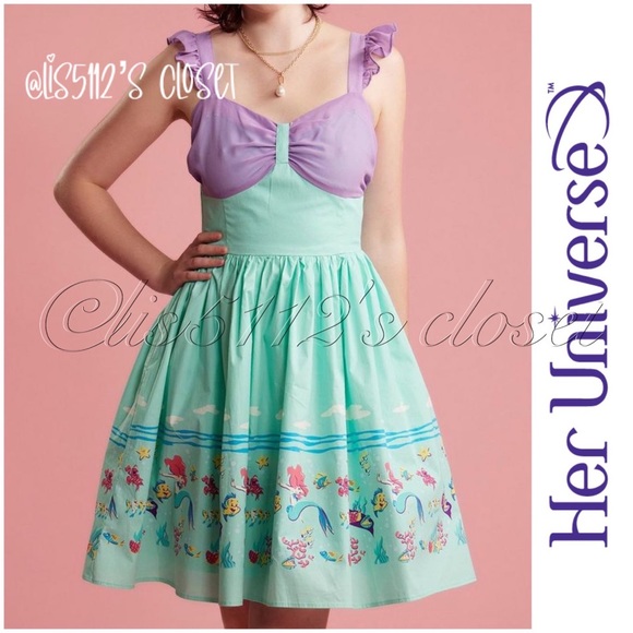 Her Universe Dresses & Skirts - Her Universe Disney The Little Mermaid Ariel Under the Sea Retro Pinup Dress 3X